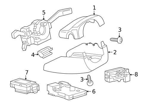 Shroud, Switches & Levers for 2015 Volkswagen CC #0