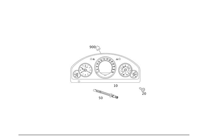 2129001014 - Electrical Equipment and Instruments: Instrument Cluster for Mercedes-Benz Image image