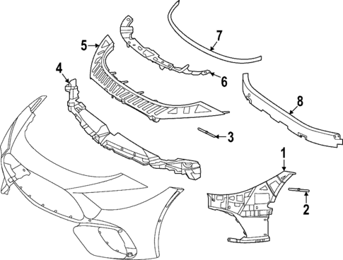Bumper & Components - Front for 2025 Mercedes-Benz SL55 AMG #1