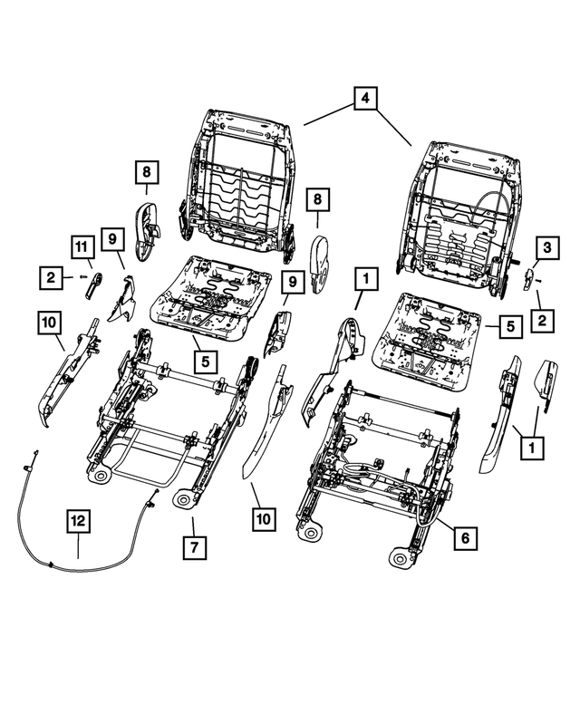« 1PF701T1AA – Interior Trim : Coussin De Siège Ecran, Extérieur pour Mopar Image »