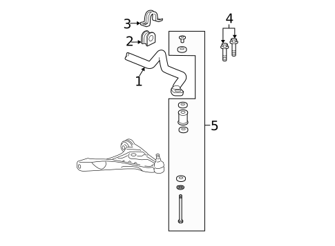 Stabilizer Bar & Components for 2007 Cadillac DTS #1
