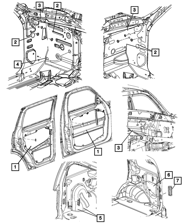 55113301AB - Body Sheet Metal Except Doors: Door Handle Plug for Mopar Image