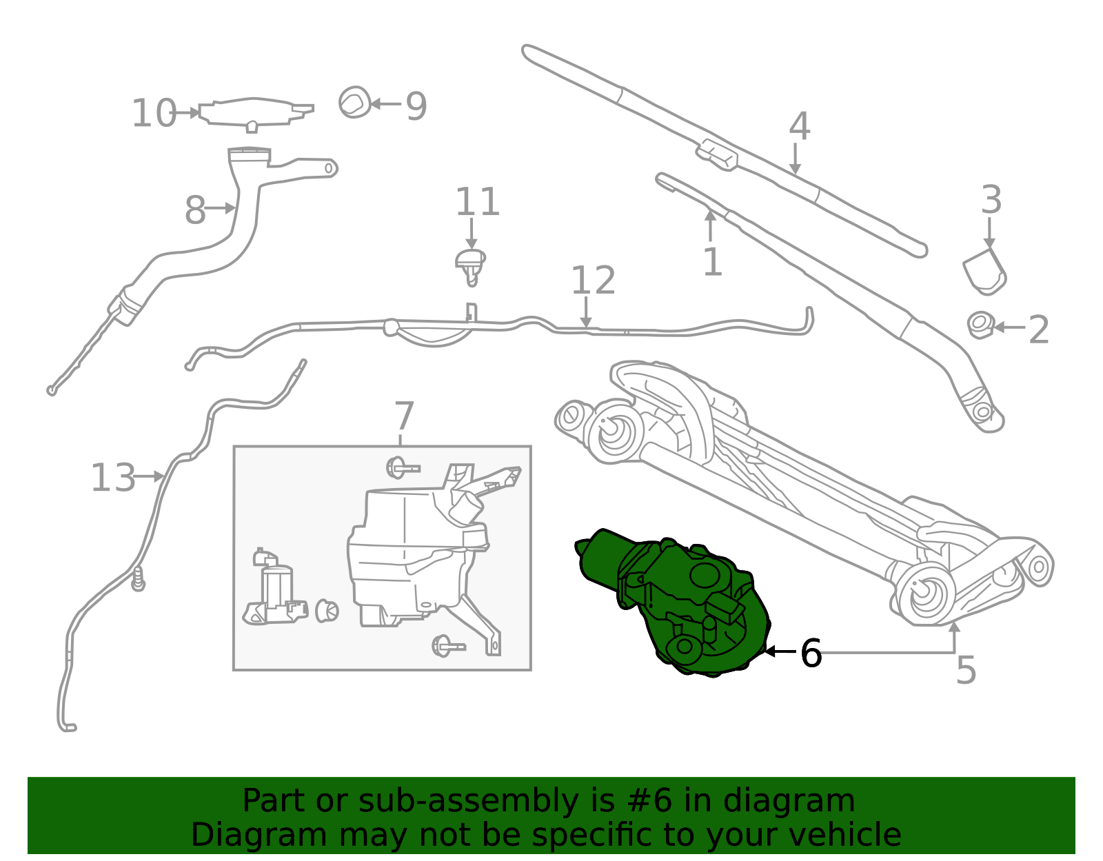 Wiper Motor 28810-3NF0L | Nissan Parts OEM
