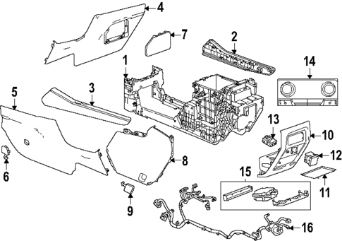 Center Console for 2025 Chevrolet Traverse #1