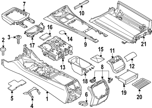 Center Console for 2024 BMW i7 #0