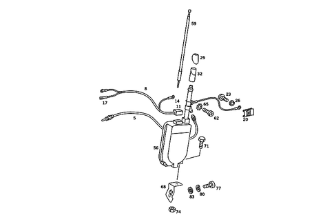 Antenna for 1993 Mercedes-Benz 190E #0