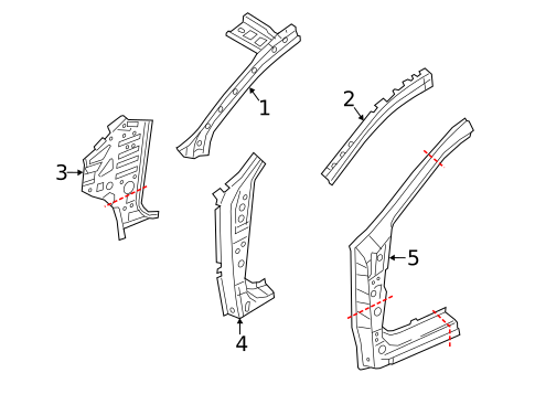 Hinge Pillar for 2015 Mitsubishi Mirage #0