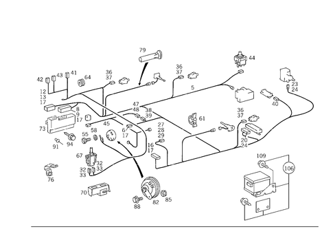 Burglary Alarm System and Infrared Closing System for 1993 Mercedes-Benz 300E #1