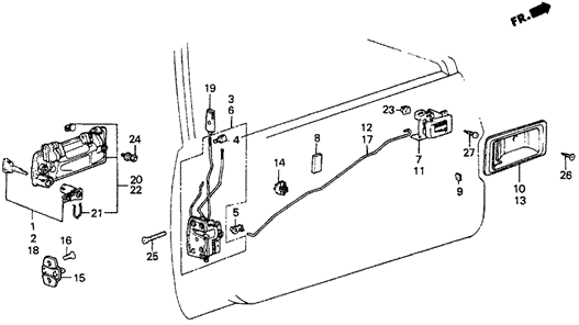 Front Door Locks for 1987 Honda Civic #0