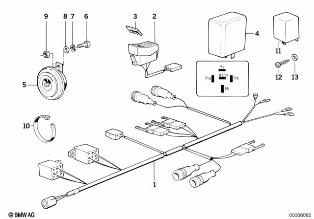 61311459306 - General Electrical System: Additional Switch -  for BMW-Motorrad Image