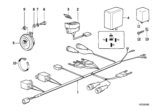 61311459306 - General Electrical System: Additional Switch -  for BMW-Motorrad Image
