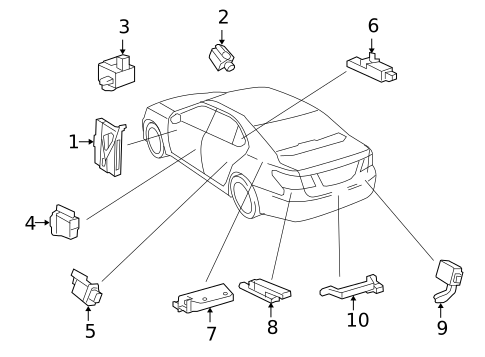 Anti-Theft System for 2010 Lexus LS600h #0