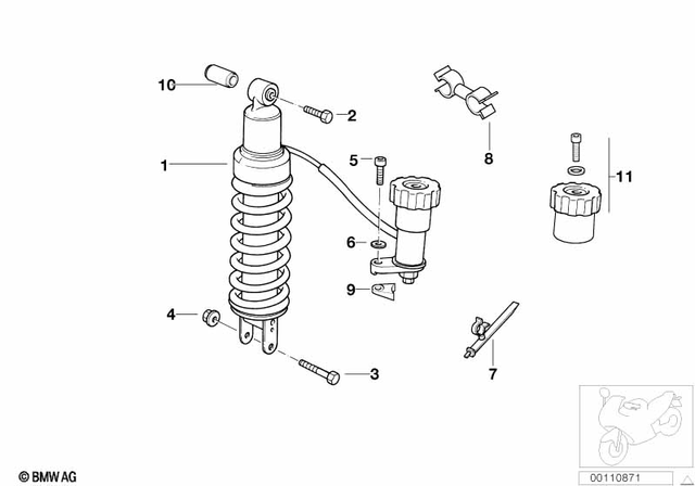 33532331946 - : Spring Strut, Rear for BMW-Motorrad Image