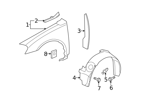 Exterior Trim - Fender for 2007 Chevrolet Monte Carlo #0