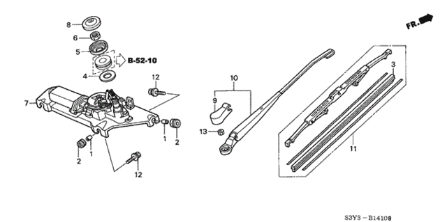 Rear Wiper for 2002 Honda Insight #0