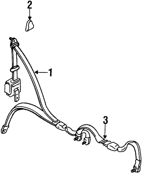 Rear Seat Belts for 2000 Mitsubishi Montero #0