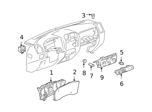 Cluster & Switches for 2005 Chevrolet Colorado #0