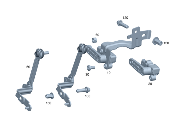 2433207600 - Rear Axle: Link Rod for Mercedes-Benz Image image