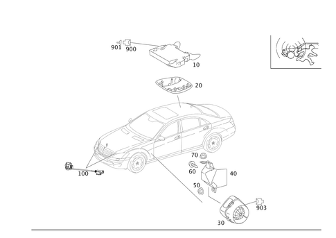Anti-Theft Warning System, Tow-Away Protection, Passenger Comp. Protection for 2011 Mercedes-Benz S 550 #0