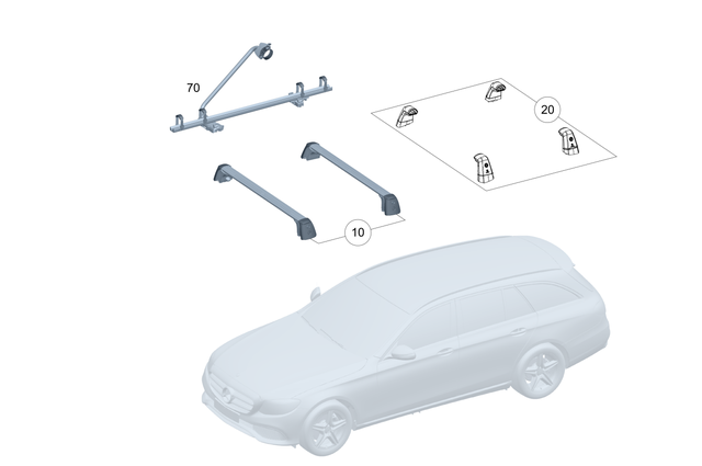 1569820009 - Roof Carrier Systems: Cover Cap for Mercedes-Benz: E53 AMG, E63 AMG S, GLA250 Image