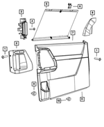 1QT11DX9AA - Interior Trim: Sliding Door Bezel, Left for Chrysler: Town &amp; Country | Dodge: Grand Caravan | Ram: C/V Image