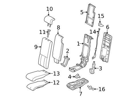 Second Row Seats for 2010 Toyota Highlander #5