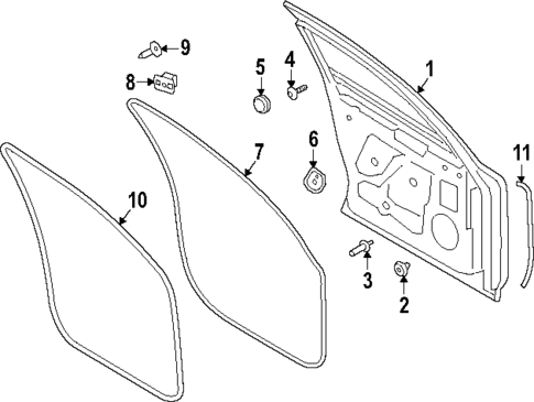 Door & Components for 2025 Porsche Cayenne #1