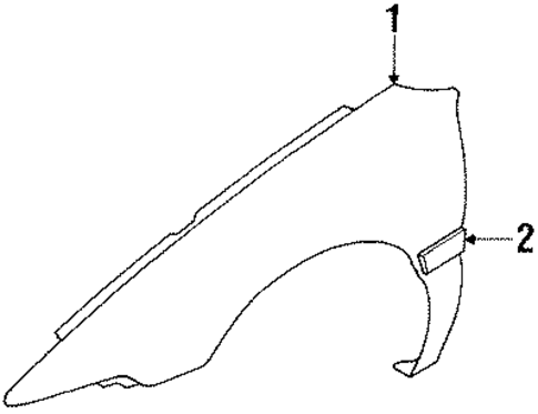 Fender & Components for 1993 Mitsubishi Eclipse #0