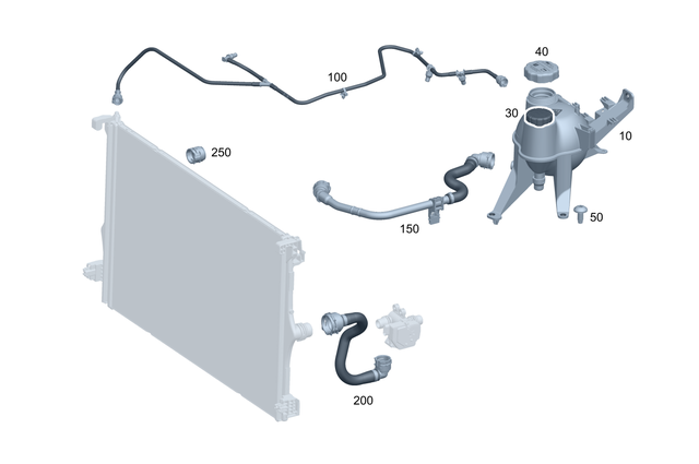 2435002100 - : Coolant Line for Mercedes-Benz Image