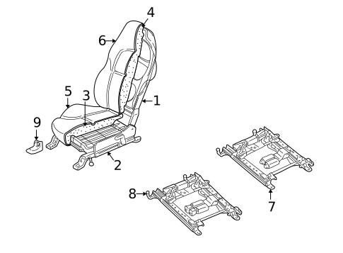 Seat Components for 1999 Chevrolet Corvette #0