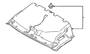 LK4Z6151916BH - Body: Front Headliner for Ford Image