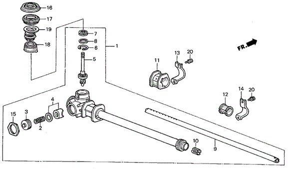 Steering Gear Box (GL: '86-'87) for 1987 Honda Civic #0