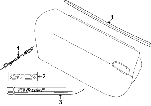 Exterior Trim - Door for 2023 Porsche 718 Boxster #0