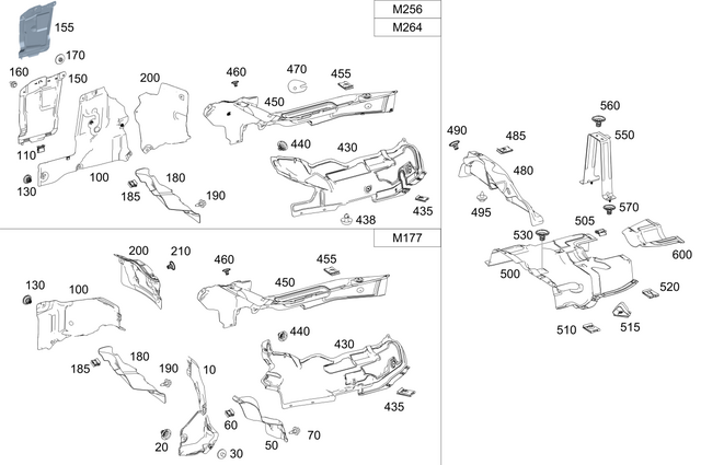 1676801703 - Exhaust System: Shielding for Mercedes-Benz: GLE350, GLE450, GLE450e, GLE53 AMG, GLS450 Image image