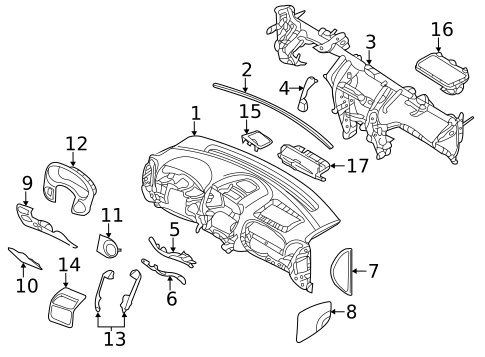 Instrument Panel for 2014 Kia Sedona #0
