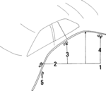 MR191505 - : DRIP MOLDING for Mitsubishi: Mirage Image