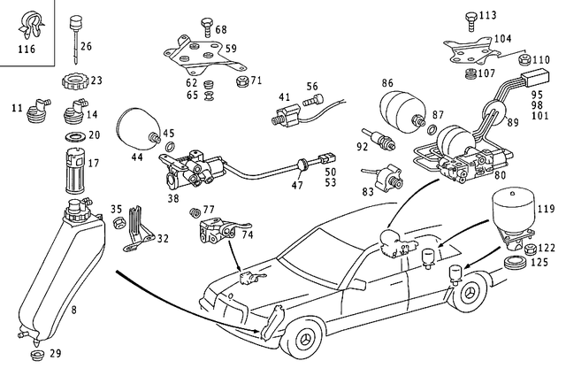 1243200714 - Springs, Suspension and Hydraulics: Container for Mercedes-Benz Image image