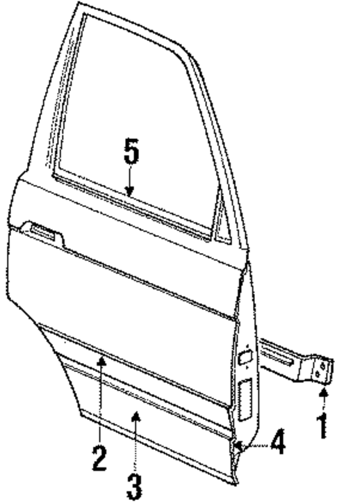 Door & Components for 1989 Audi 100 Quattro #1