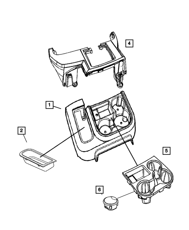 4595665AC - Instrument Panel and Radios and Consoles: Floor Console Ash Receiver for Mopar Image