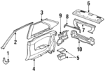 83161SE3A00ZG - Body: Kick Panel Trim for Honda: Accord Image