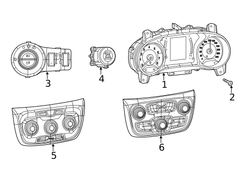 Cluster & Switches for 2021 Jeep Compass #0