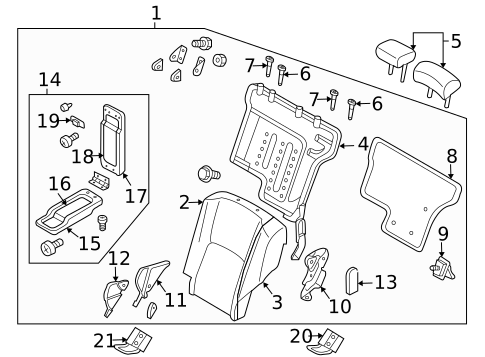 Rear Seat Components for 2008 INFINITI FX45 #0