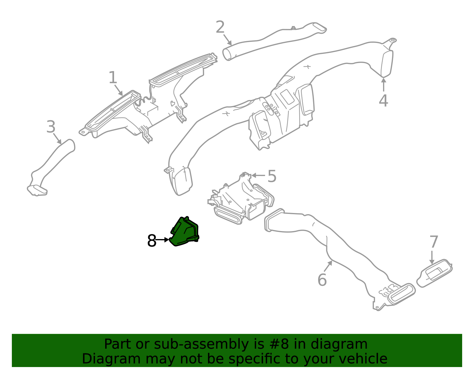 2014-2024 Infiniti Floor Duct 278514GF0A | Faulkner Infiniti of Willow ...