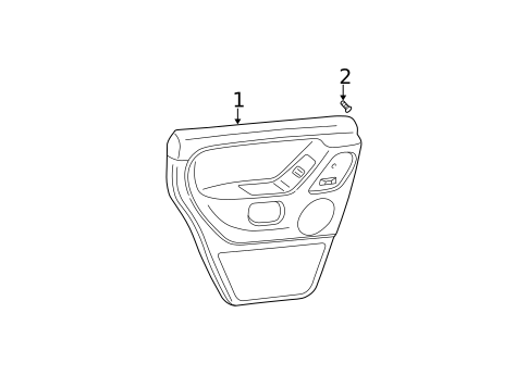 Interior Trim - Rear Door for 2002 Jeep Grand Cherokee #0