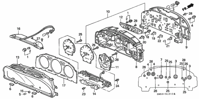Meter Components for 1991 Honda Accord #0