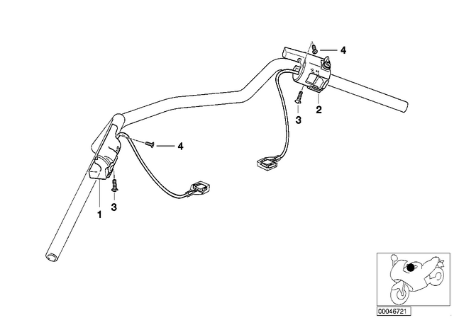 61317710226 - : Combination Switch R.ABS/Htd Hndgrp/Control.Light for BMW-Motorrad Image