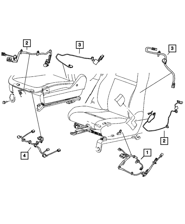 68002731AA - Electrical: Seat Wiring for Mopar Image image