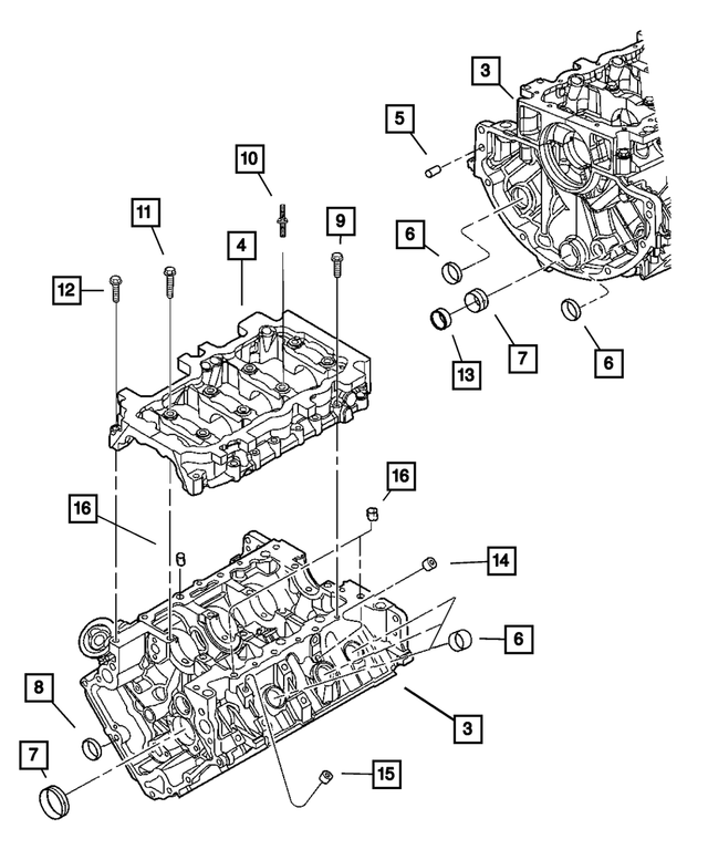« 5174604AC – Engine 3.7L Six Cylinder : Bloc Court Moteur pour Mopar Image »