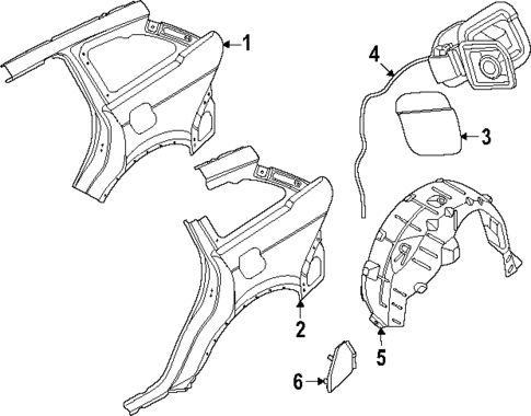 Fuel Door for 2024 Lincoln Nautilus #0