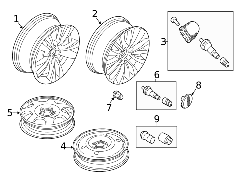Wheels for 2018 Lincoln MKX #1